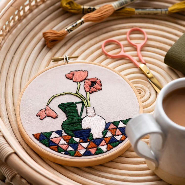 Floral embroidery kits