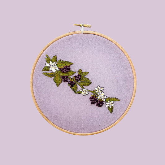 Blackberries embroidery craft kit