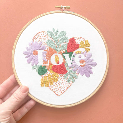 Love Heart Embroidery Craft Kit